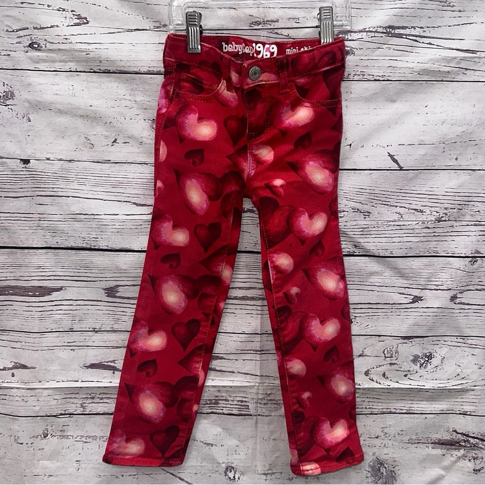 Baby Gap 1969 Girls Mini Skinny Heart Jeans Size 4
